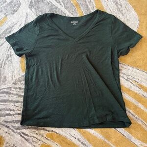 Dark Green V-Neck T-Shirt- Old Navy